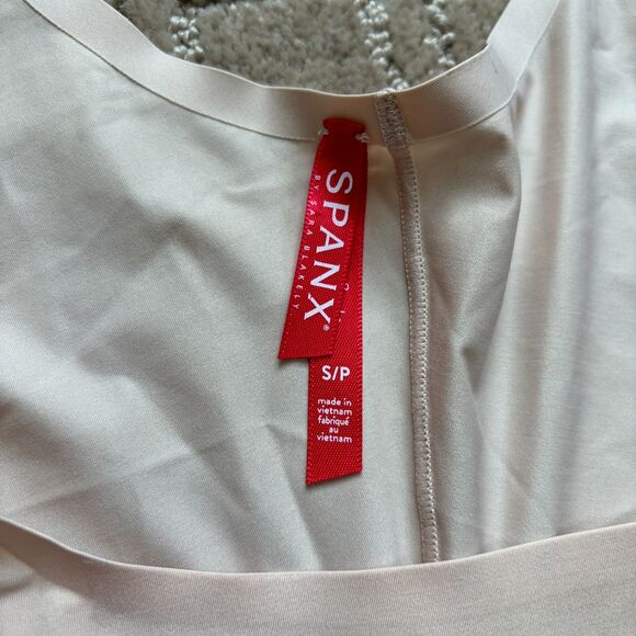 Spanx Thinstincts Open Bust Mid Thigh Bodysuit Shapewear Nude 10021R Size Small - Picture 4 of 8